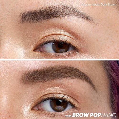 Kosas Brow Pop Nano - Ultra-Fine 1mm Brow Pencil for Natural-Looking Eyebrows - Dark Brown