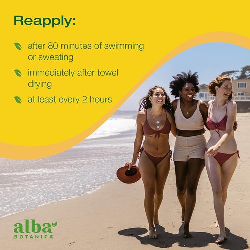 Alba Botanica Sunscreen - Fragrance-Free Sheer Mineral Lotion | Broad Spectrum SPF 50, 2 fl. oz.