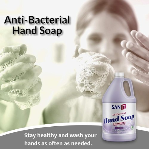Sanit Antibacterial Foaming Hand Soap Refill - Aloe Vera & Moisturizers - Lavender, 1 Gallon | All-Natural Formula