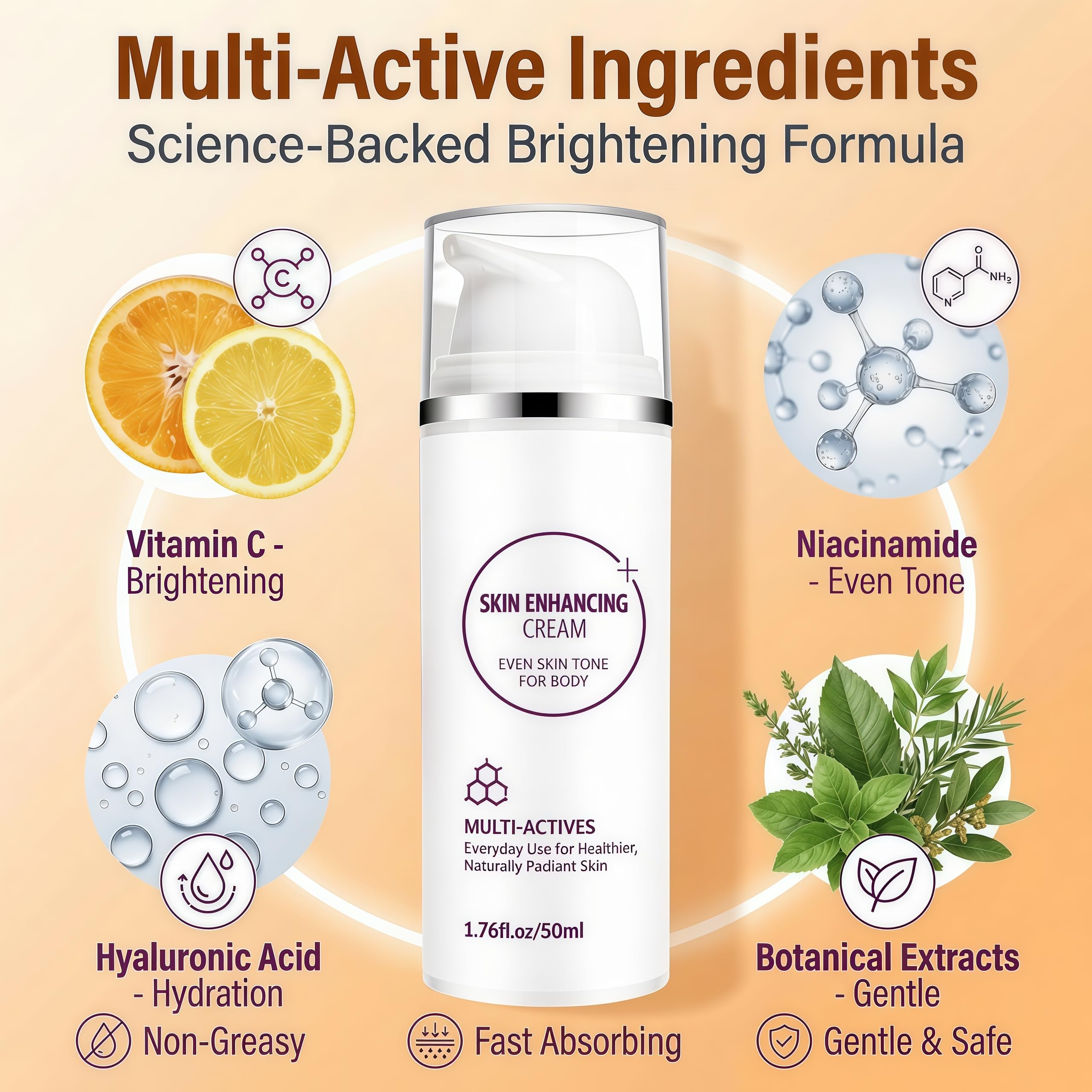 YTDB Dark Spot Remover for Body, Lightweight Fast-Absorbing Cream for Uneven Skin Tone, Dark Spot Corrector for Elbows, Knees, Underarms & Inner Thighs, 1.76 Fl Oz