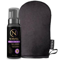 Norvell Venetian Rapid Self Tanning Set - 4 Fl Oz Mousse with Bronzer & Reusable Applicator Mitt for Streak-Free Glow