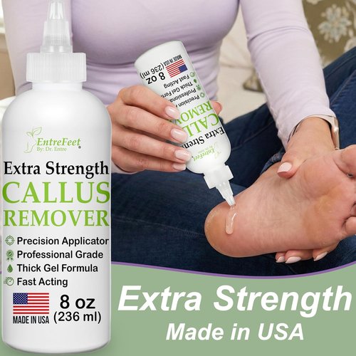 Skiennix Callus Remover Gel - Extra Strength 8 oz Foot Care with Double-Sided File & Spa Kit