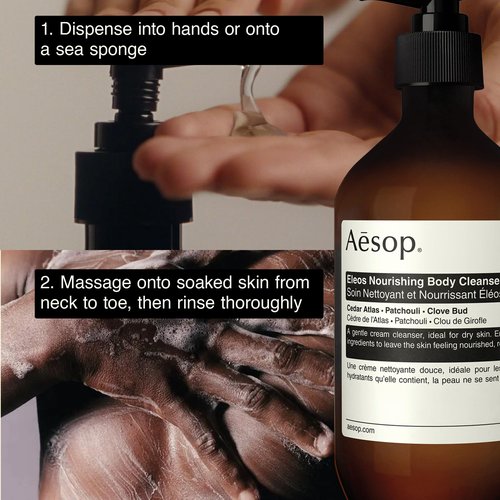 Aesop Eleos Nourishing Body Cleanser | Moisturizing Body Wash for Dry, Dehydrated Skin | Made with Shea Butter & Lavender Oil | 500 mL / 16.9 oz