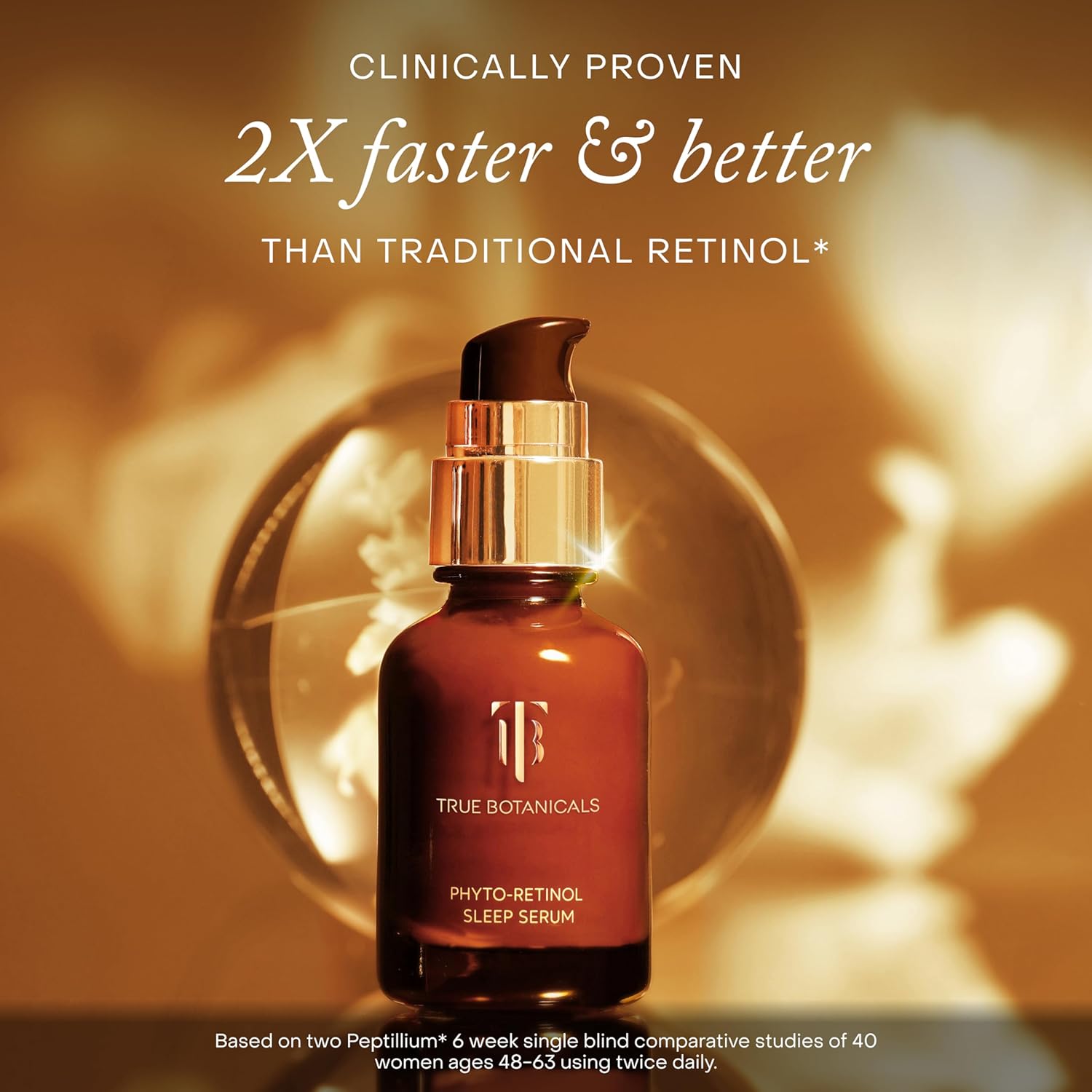 True Botanicals Phyto Retinol Sleep Serum - Nightly Anti-Aging Solution | Reduces Fine Lines & Wrinkles | 1 fl oz | 30 ml