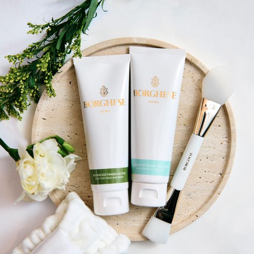 Borghese Advanced Fango Delicato Mud Mask - Hydrating Face Mask with Kaolin Clay, Aloe, Hydrolyzed Collagen & Hyaluronic Acid for Normal & Dry Skin