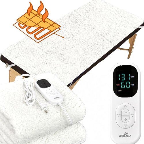 Skiennix Massage Table Warmer - 71"x31" Heated Pad with Adjustable Temperature & Auto Shut-Off | Soft Sherpa Fabric