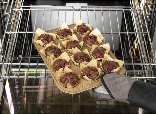 GoodCook BestBake Nonstick Carbon Steel Muffin Pan - 12 Cup, Textured Bronze Finish