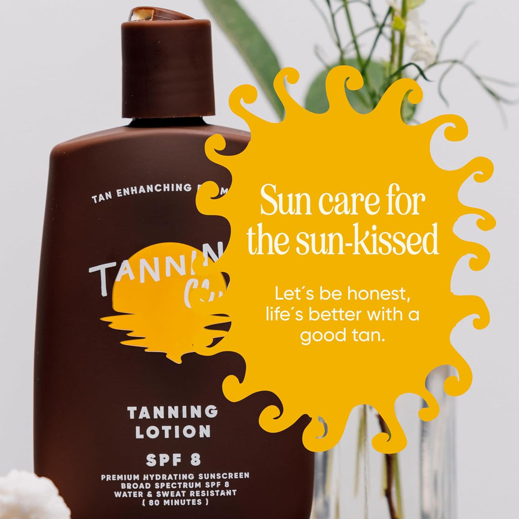 Tanning Club Tanning Lotion SPF 8 - Hydrating Formula with Beta-Carotene & Aloe - Water Resistant (150 ml)