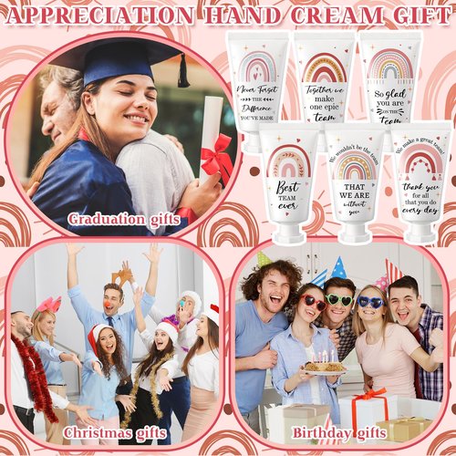Sacubee 36 Pack Employee Appreciation Team Gifts Bulk Travel Size Hand Cream Inspirational Thank You Gifts Small Hand Lotions for Women Mothers Day Crna Nurse Teacher Employees Coworkers Staff