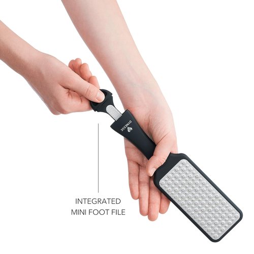 DYNESSE Premium Foot File - 3-in-1 Callus Remover Tool with Ergonomic Handle | Stainless Steel, Washable