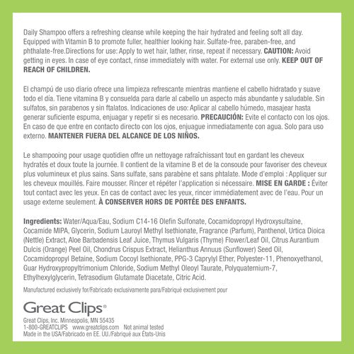 GREAT CLIPS LATITUDE Daily Hydrating Shampoo | Men's Shampoo that Promotes Full + Healthy Hair | For All Hair Types | 32oz | Packaging May Vary