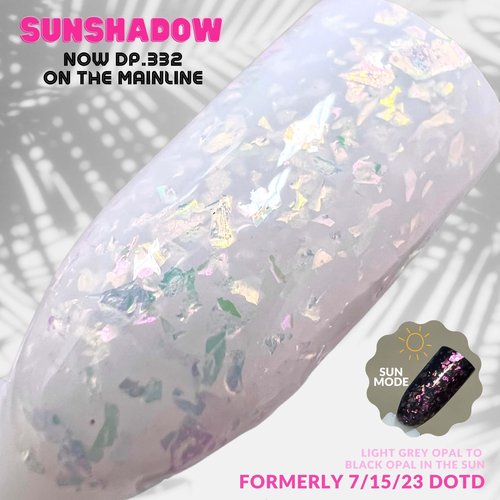 Sparkle & Co. Dip Powders – dp.332 Sunshadow (White to Black Opal Sun Change) 1 Ounce Dipping Powder Jar For Manicure DIY Spring Shade, No Lamp Needed