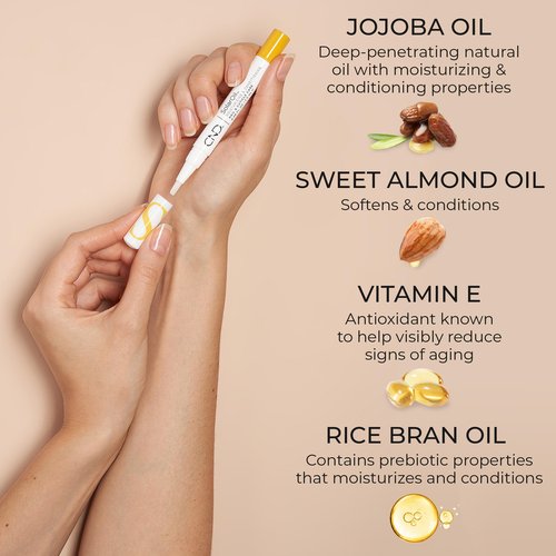 CND SolarOil Cuticle Oil,Natural Blend Of Jojoba,Vitamin E,Rice Bran and Sweet Almond Oils,Moisturizes and Conditions Skin,0.08 oz,(Pack of 2)