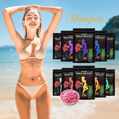 Hair Removal Wax Beads 2.2lb (1000g), Waxing for Whole Body, Painless Hair Removal Waxing for Women and Men, 10 Flavours, Contains 20 Wax Sticks