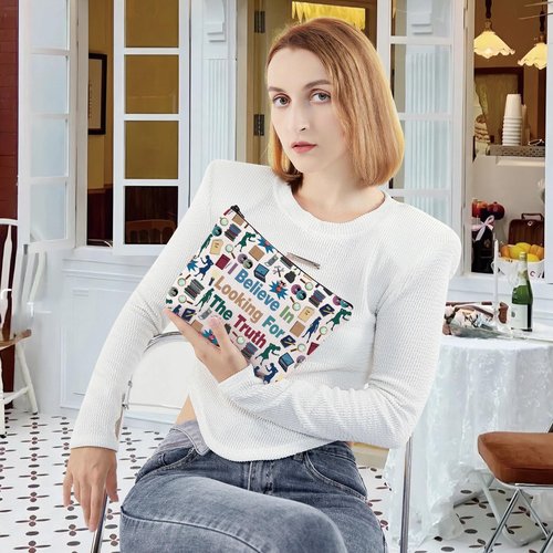 LEVLO Nancy Movie Cosmetic Bag Nancy Fans Gift I Believe In Looking For The Truth Nancy Makeup Zipper Pouch Bag For Women Girls (Looking For The Truth F Bag)