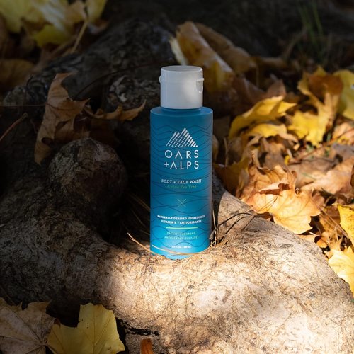 Oars + Alps Hair and Body Travel Kit for Men - Sulfate-Free Shampoo, Conditioner & Deodorant | TSA-Friendly Alpine Tea Tree Scent