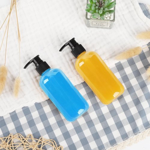 DISWALE 15 Pcs 8.5 oz Empty Pump Bottles, Clear Refillable Plastic Dispenser Bottles for Shampoo, Lotion, Hand Soap, Body Wash, Oil, Moisturizer, Travel Liquid Containers