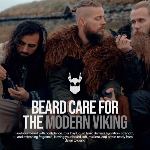 The Beard Struggle - Day Liquid Tonic Beard Oil - Silver Collection (Viking Storm) - Beard Oil for Men - Moisturize, Softens Hair, Reduces Itch - Day Time Beard Growth Oil (1 Fl oz)