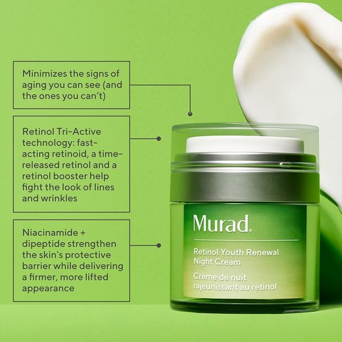 Murad Retinol Serum & Night Cream Set - Target Wrinkles, Hydrate & Firm Skin | 3-Piece Value Set