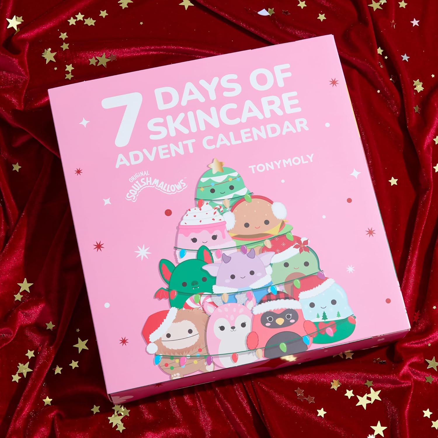 TONYMOLY x Squishmallows Advent Calendar 2025 - 7-Day Skincare Set with Hand Cream, Lip Gloss & Sheet Masks