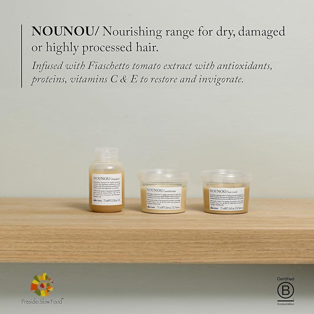 Davines Nounou Conditioner - Hydrating Deep Conditioner for Damaged & Dry Hair | 8.45 oz