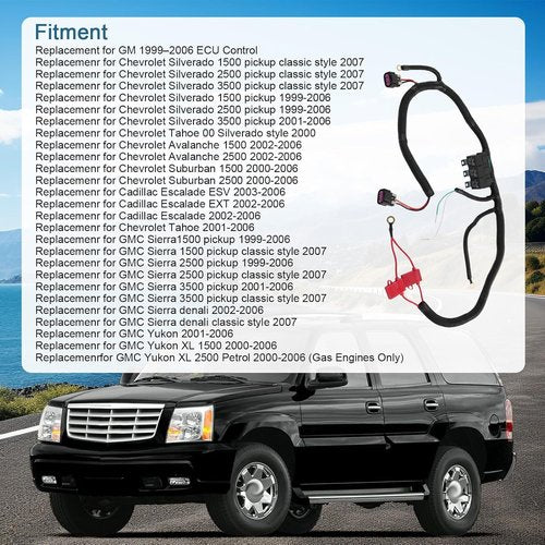 CARMOCAR Electric Dual Fan Wiring Harness Kit - Upgrade for 1999–2006 GM ECU Control Cooling Fans
