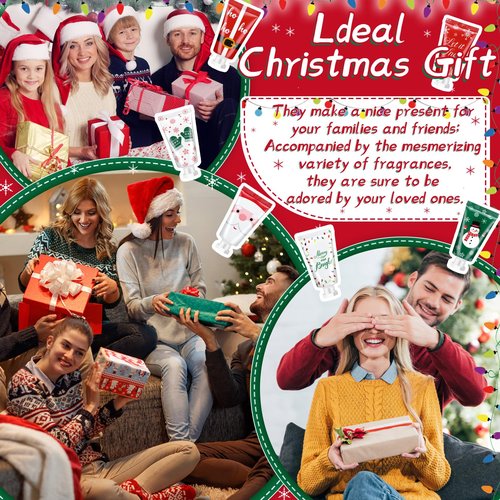 72 Pieces Secret Santa Gift Set: Mini Christmas Hand Cream Travel Size Lotion Bulk Holiday Stocking Stuffers Appreciation Gifts for Women Employee Coworker Staff 30ml 6 Natural Plant Fragrance