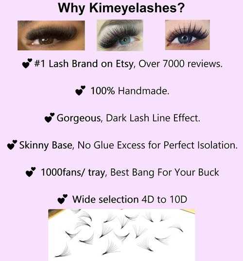 600 Wispy Premade fans 5D 0.07 Mixed Lengths 9-16mm 1000 fans Volume loose Lashes C D Curl Handmade Fan eyelash extensions Kimeyelashes promade fan (Wispy - 5D - Curl C)