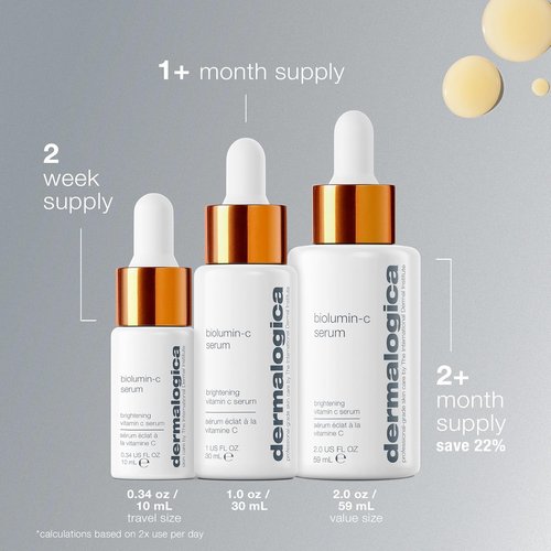 Dermalogica Biolumin-C Serum - Vitamin C Dark Spot Treatment with Peptide & AHA for Brighter Skin