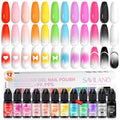 SAVILAND Airbrush Gel Nail Polish Hema-Free: Dilution-Free 12 Vitality Colors Airbrush for Nails Set Non-Acetone with Fine Mist Nail for Spray French & Ombre Nail Polish Nail Art Design Salon Kit