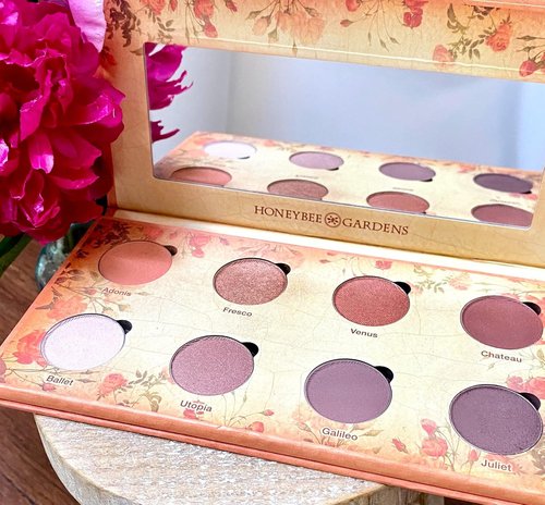 Honeybee Gardens Nude Renaissance Eye Shadow Palette - 8 Highly Pigmented Neutral Shades | Vegan & Talc-Free, 1.3g Each