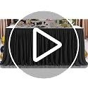Black 11ft Pleated Ruffle Table Skirt for Teacher Desk Baby Shower Halloween — Variation: Black / L 11ft x H 30in
