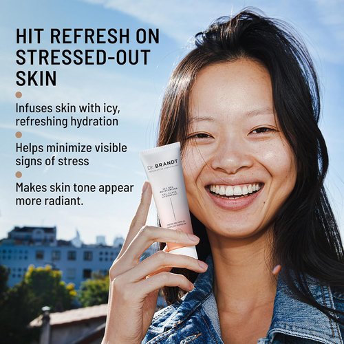 Dr. Brandt iD-STRESS Icy Gel Moisturizer - Revitalize Dull Skin for a Flawless Dewy Complexion - 1.7 fl oz