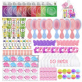 110PCS Spa Party Supplies for Girls, Spa Party Favors Include Face Masks Skincare, Hand Cream, Lip Balm, Under Eye Patches, Mini Hair Brush, Spa Birthday Sleepover Party Supplies for Teen Girls