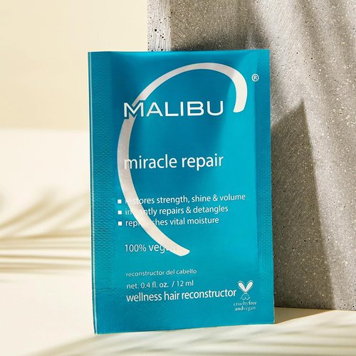 Malibu C Miracle Repair Hair Reconstructor - Nourishing Treatment for Damaged Hair - Flax Protein & Vitamin B5