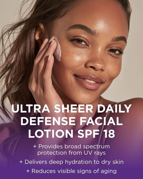 Andalou Naturals Ultra Sheer Daily Defense Facial Lotion - SPF 18, Hydrating & Lightweight, 2.7 oz
