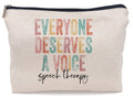 Lacosu Everyone Deserves a Voice Speech Therapy Makeup Bag Speech Therapist Gift Cosmetic Makeup Bag for Her Women Teen Girls,Speech Therapy Assistant Gifts