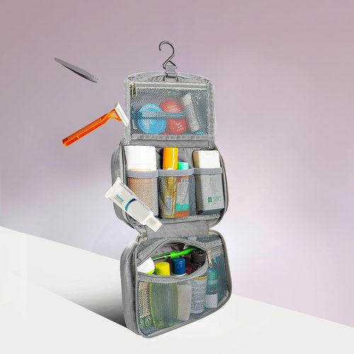 Travelon Compact Hanging Toiletry Kit - Organized Travel Solution | Durable & Lightweight Design
