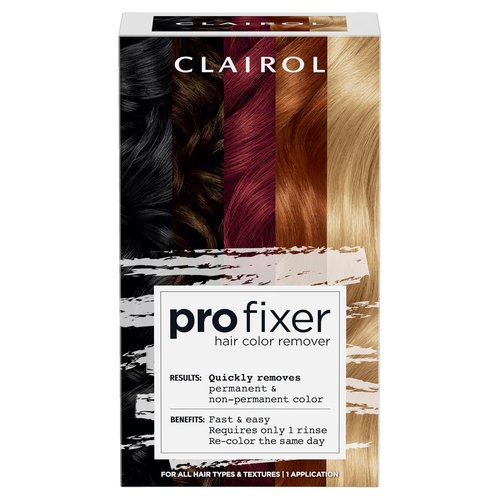 Clairol Pro Fixer Hair Color Remover Kit - Effortlessly Remove Permanent & Non-Permanent Color | Quick 1-Rinse Solution