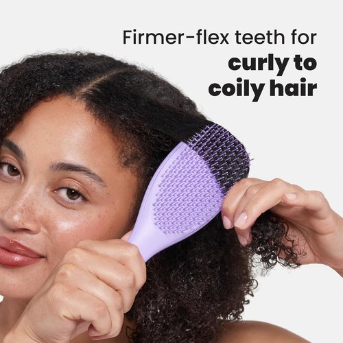 Tangle Teezer Ultimate Detangler Brush - Reduces Frizz & Breakage for 3C to 4C Curly Hair | Purple Passion