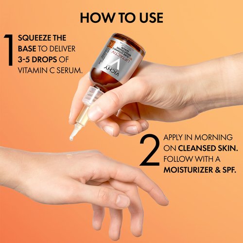 Vichy LiftActiv Vitamin C Serum For Face, Brightening Serum With 16% Pure Vitamin C + Hyaluronic Acid + Vitamin E, Improves Radiance & Firmness, Anti Aging, Protects Skin From Discoloration