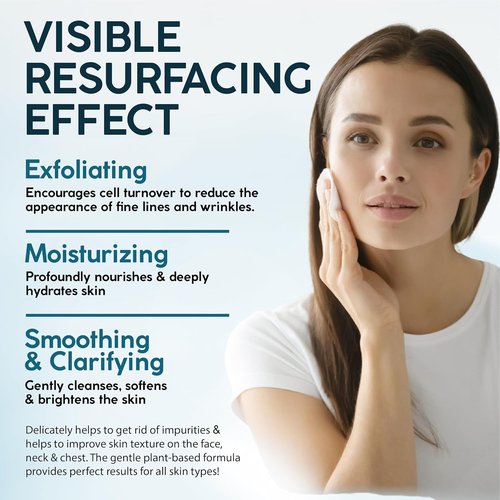 NUVADERMIS 35% Glycolic Acid Peel Pads - Exfoliating Facial Resurfacing for Blackheads & Dark Spots - 60 Double-Sided Pads
