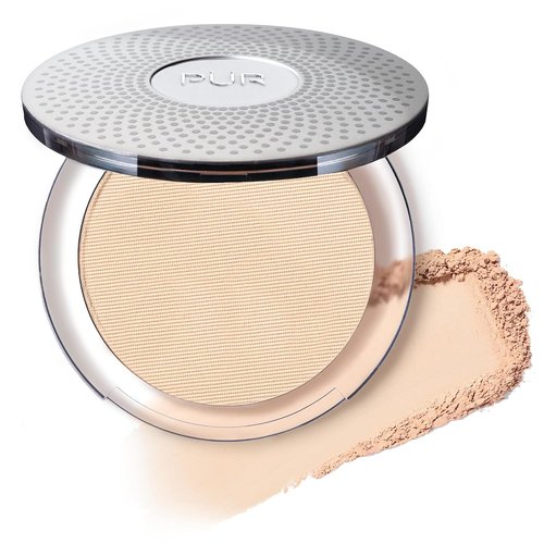 PÜR MINERALS 4-in-1 Pressed Mineral Makeup Powder Foundation with SPF 15 | Buildable Coverage Compact