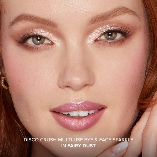Too Faced Disco Crush High Shine Glitter Multi-Use Eye + Face Sparkle | Creamy, Iridescent, Multichrome Face & Eyeshadow Glitter, 0.05 Ounce, Fairy Dust