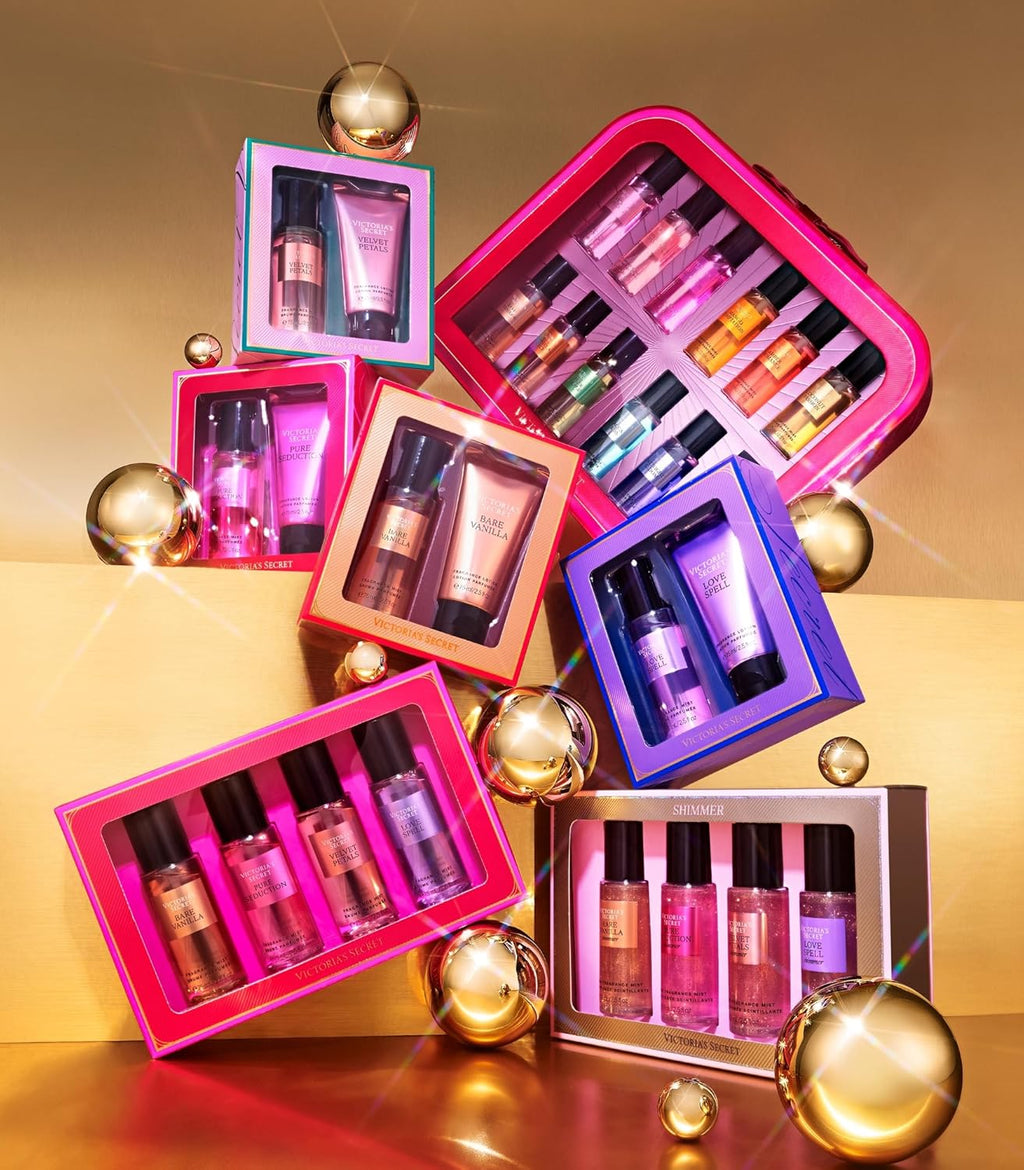 Victoria's Secret | Fragrance Mist Collection - 4 Piece Mini Gift Set with Assorted Scents for Women