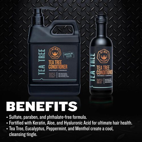 GIBS Grooming Tea Tree Conditioner - Nourishing Formula for Healthy Hair | 12 Fl. Oz.