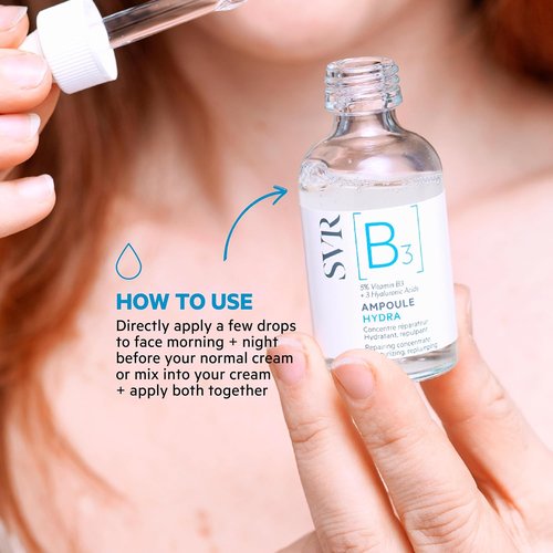 SVR [B3] Hydra Plumping Face Serum - Moisturizing Formula with Niacinamide & 3 Types of Hyaluronic Acid | 1 Fl. Oz.