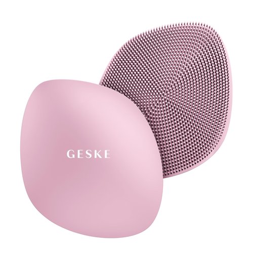 GESKE SmartAppGuided™ Facial Brush | 4 in 1 | Professional Facial Cleansing Brush | Skin Cleansing Silicone Facial Brush | Routine Skincare | Gentle Cleansing | Facial Cleanser