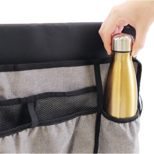 PEPE Mobility Wheelchair Basket for Back, Large Capacity Wheelchair Backpack Organizer Bag with Multiple Pockets and Cup Holder, Waterproof Storage Pouch for Seniors