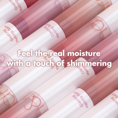 rom&nd GLASTING MELTING BALM #12 Veiled Rose - Hydrating Tinted Lip Balm & Gloss Stick | Sheer Muted Rose Nude, Crystal Water-Gloss Shine | Non-Sticky K-Beauty for Plump, Moisturized Lips